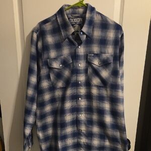 DIXXON Men's Blue Plaid Midway Shirt